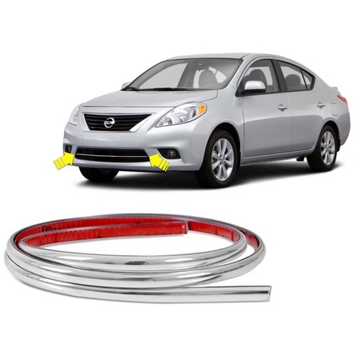 Friso Cromado Grade Parachoque Nissan Versa 2012 2013 2014