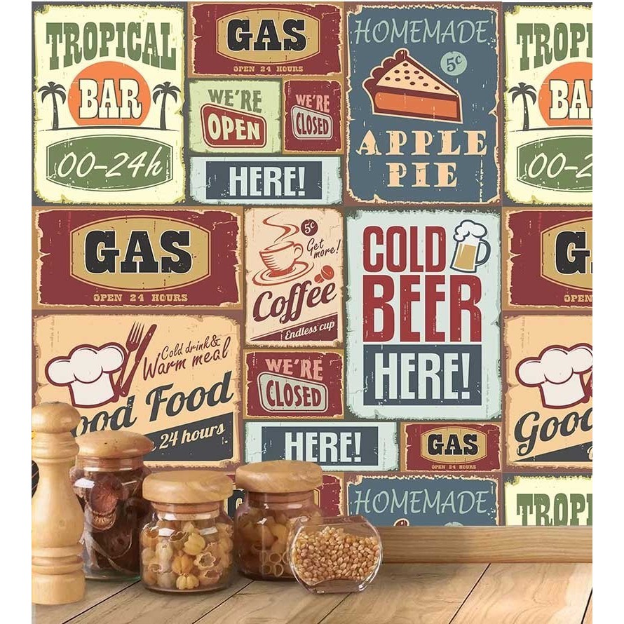 Papel De Parede Adesivo Decorativo Para Cozinhas Azulejo em Oferta na Shopee