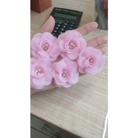5 flores orquídea de voal para aplicação 4cm(cor única) | Shopee Brasil