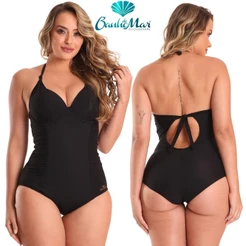 Maio Liso Com Bojo Drapee Modelador E Redutor Zero Barriga Banho De Mar Verao