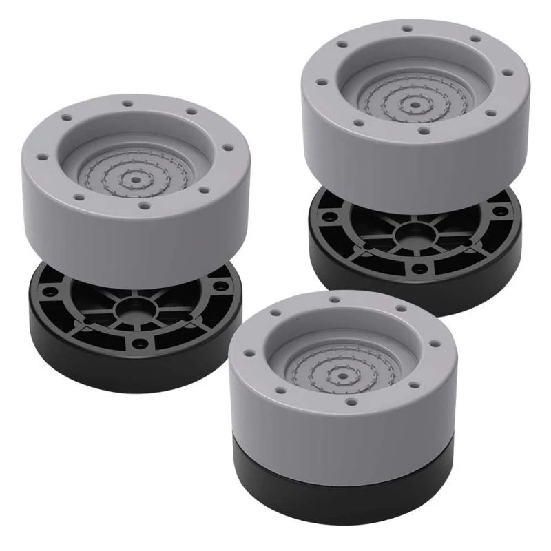 Imagem Kit Suporte Pé Nivelador Anti-Ruído Silicone Maquina de Lavar Lava Louças Geladeira Fogão Sofá Mesa