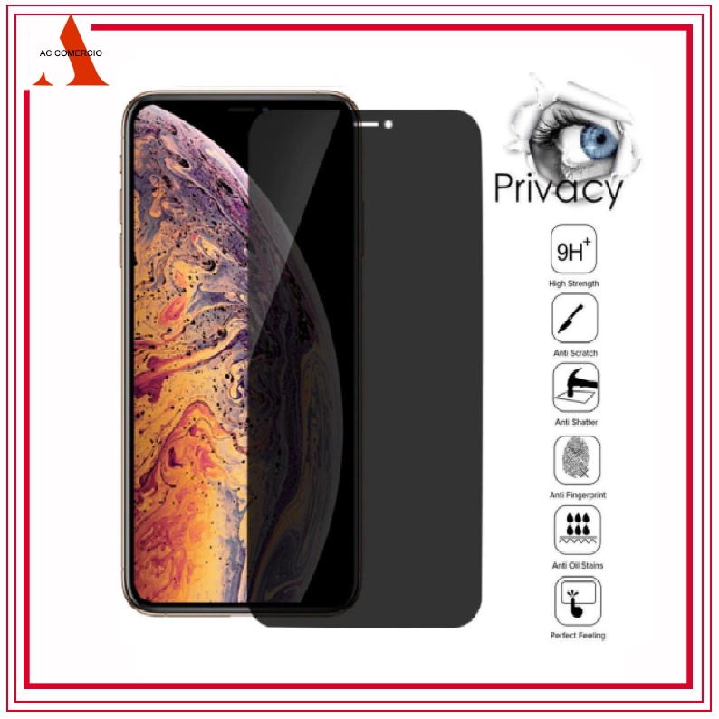 Película de vidro 3D Privativa iPhone Anti Spy Todos Modelos Privacidade Iphone 6 7 8 xs xr 11 12 13