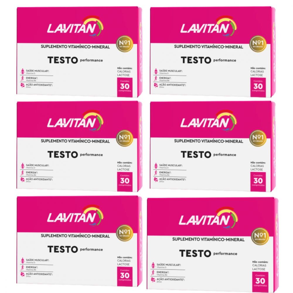 Kit com 6 Lavitan Testo Femme Performance com 30 Comprimidos Cimed