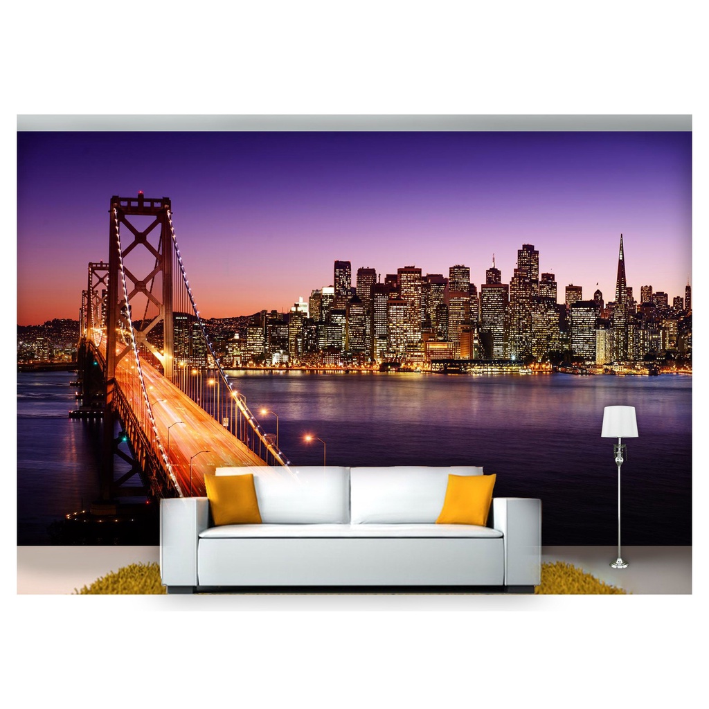 papel de parede Cidade ponte san francisco 3D 6m² NCD167