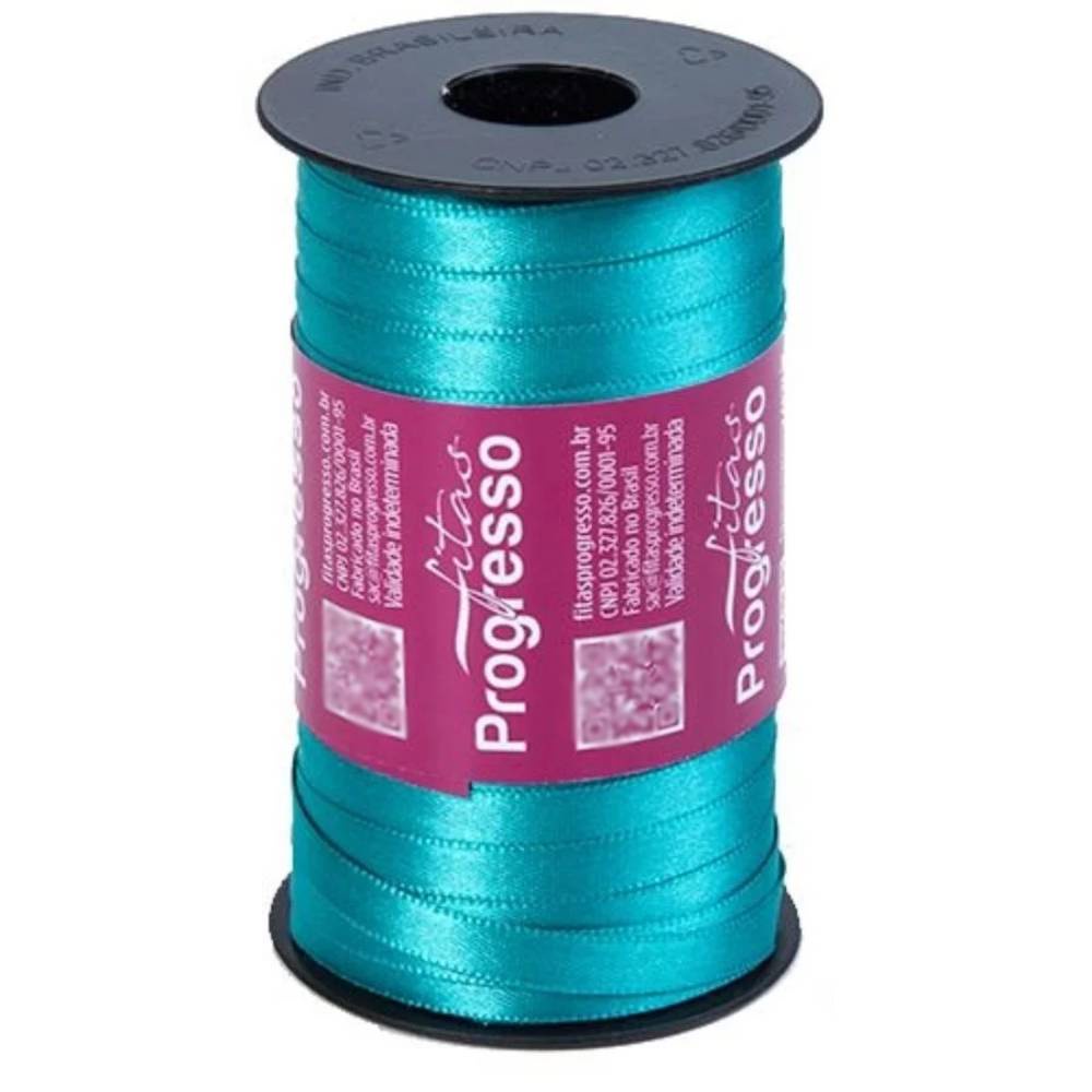 Fita de Cetim Progresso 7mm nº1 - 100m 1102 Jade - 1un