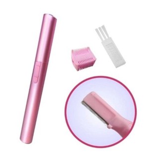 Aparador Elétrico de Sobrancelhas Removedor de Pelos Corporais Faciais Lâmina Barbeadora rosa