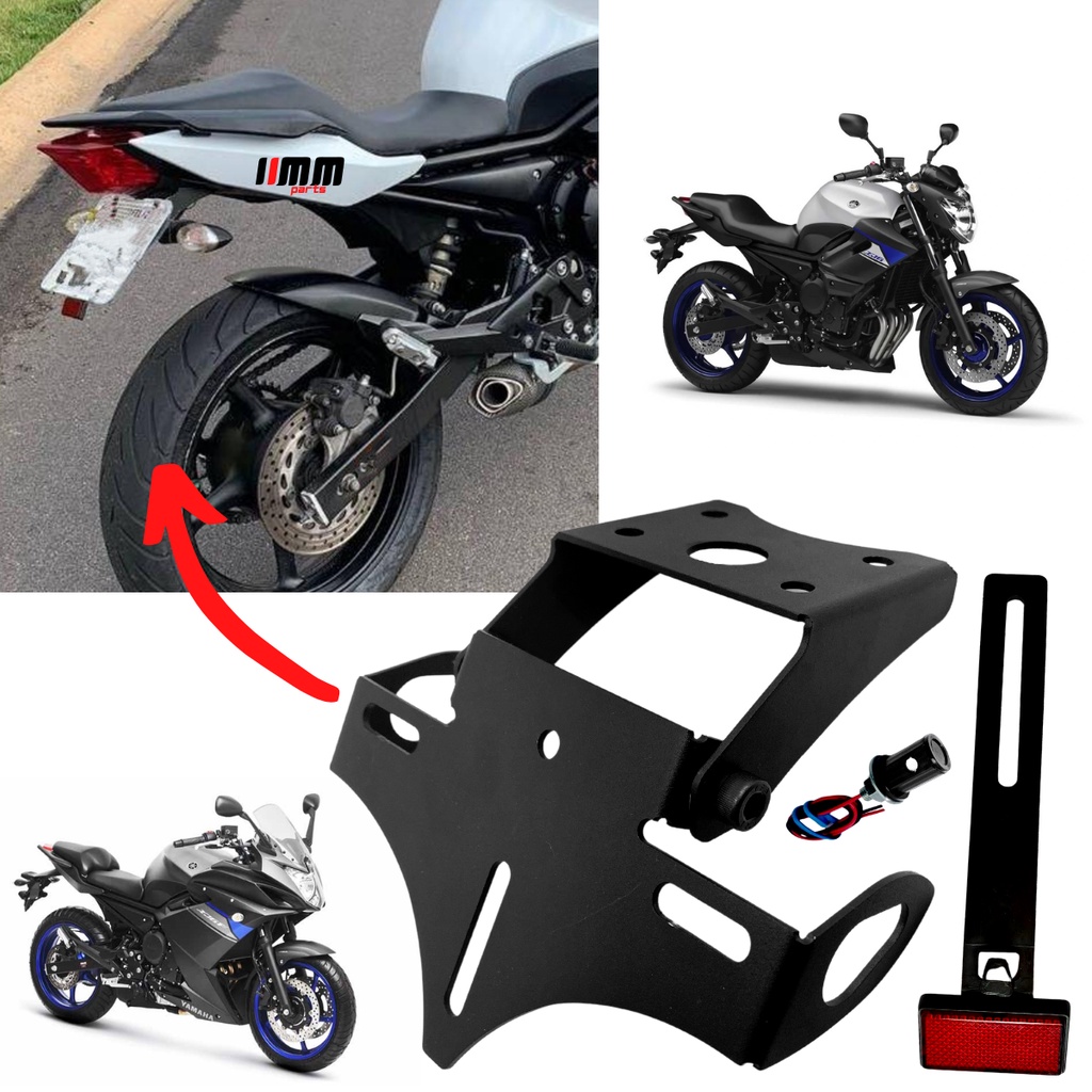 Eliminador De Rabeta Articulado XJ6 Suporte Placa Com Refletivo XJ 6 XJ-6 Yamaha