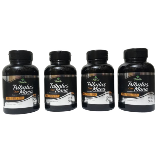 Tribulus Terrestris com Maca Peruana 4 Frascos cada frasco com 120