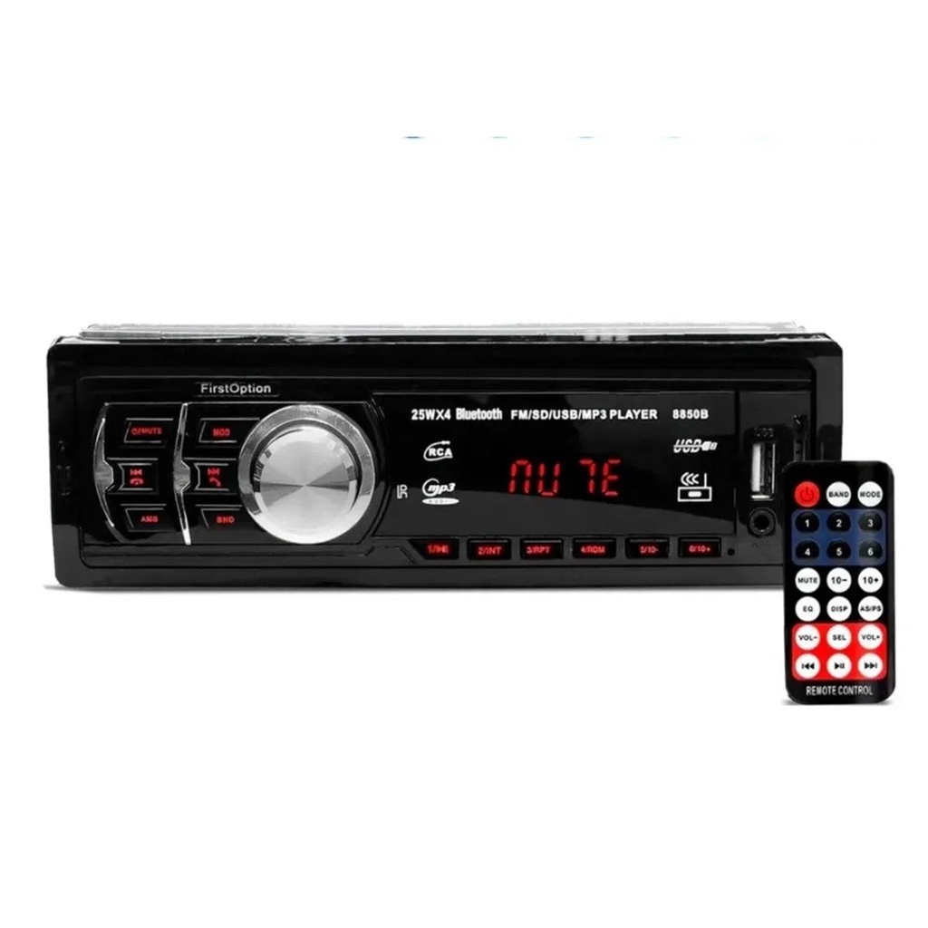 Rádio Som automotivo mp3 carro bluetooth cartão sd auxliar  Radio Potente 4x25w 8850b em Oferta na Shopee