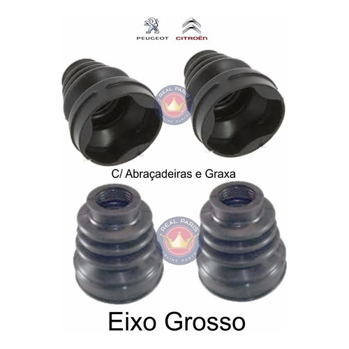 Kit Coifa Homocinetica Roda + Cambio Peugeot 206 207