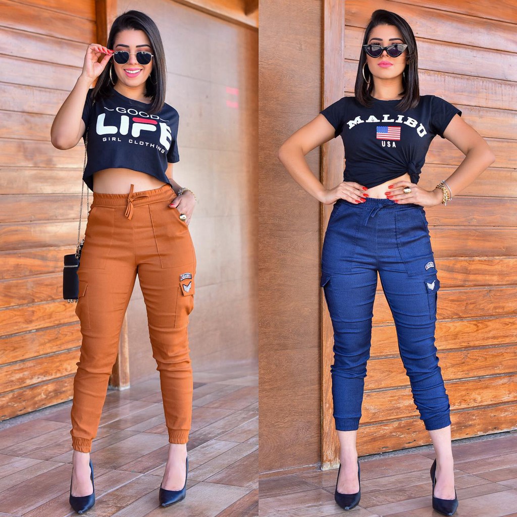 calças jogger femininas