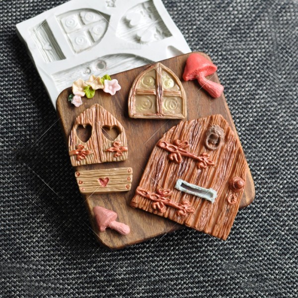 Molde De Silicone Kit Porta E Janela Molde Para Confeitaria Molde Para Biscuit 396 em Oferta na Shopee