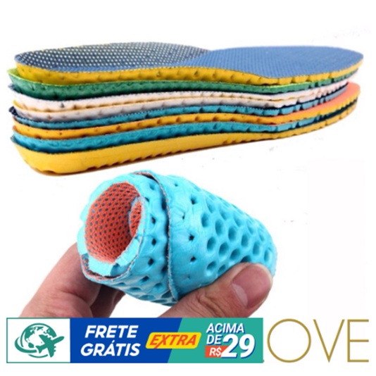 Palmilha Elástica Macia, Palmilha Espuma de Memória para Corrida, Palmilhas Desodorantes, Palmilhas Respiráveis Unissex em Oferta na Shopee