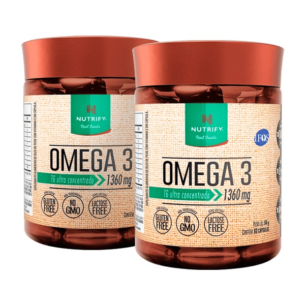 Kit 2x Ômega 3 (1360mg) 60 Cápsulas - Nutrify - Health