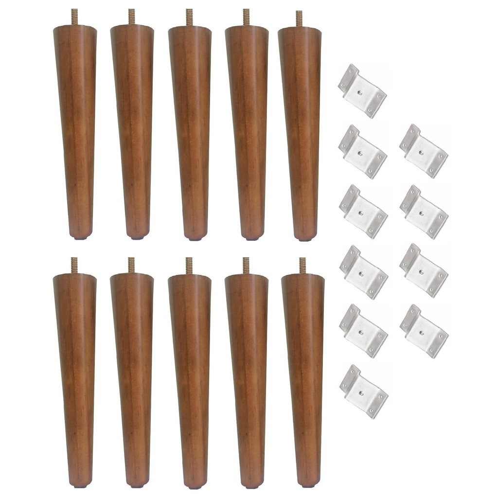 Kit 4 pé palito 30cm pinus + 3 pé palito 40cm pinus + 3 pé palito 45cm pinus + 10 chapinha suporte inclinado