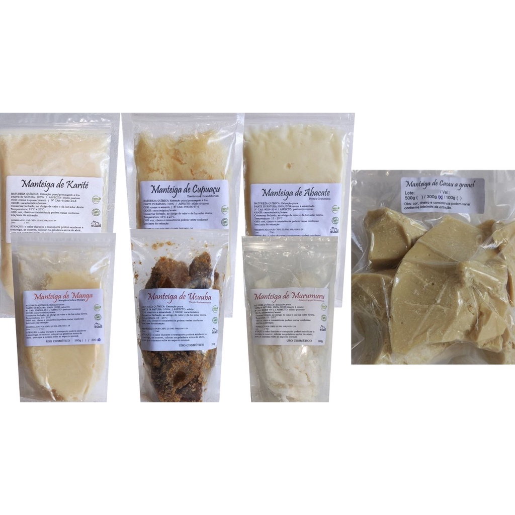 Manteiga de karité / cacau / cupuaçu / ucuuba / murumuru / tucumã / abacate / manga em Oferta na Shopee