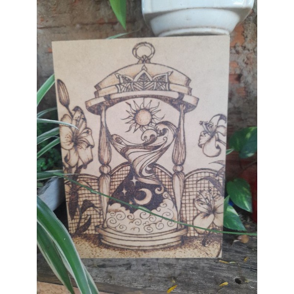 Quadro com Desenho Místico Pirografia | Shopee Brasil