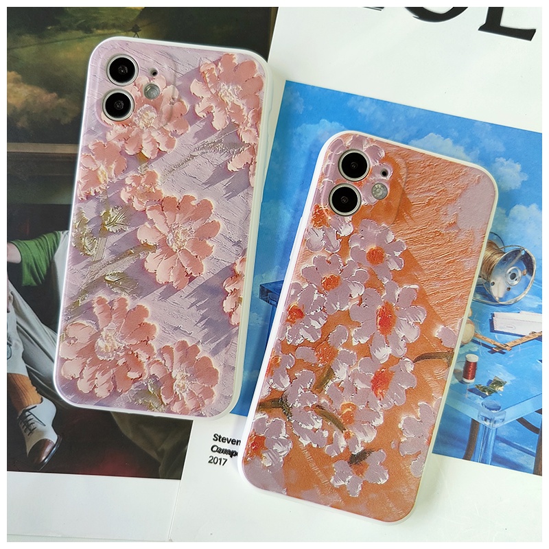 Pintura A Óleo Vintage Flores Caso Samsung M32 A03S M12 A22 A82 M20 A72 A52 A42 A32 A01 A02 M02 A32 A12 A02S A51 A71 A11
