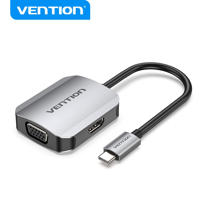 Venção Usb-C Para Hdmi / Conversor Vga 2 Em 1 4k / 1080p Telefone Conectar Para Tv Monitor Projetor 34awg / 26awg
