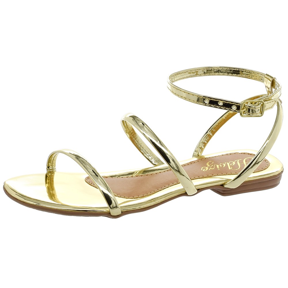 Sandália Verão Gladiadora Cobre, Dourada, Preta, Nude, tamanho especial do 34 ao 42