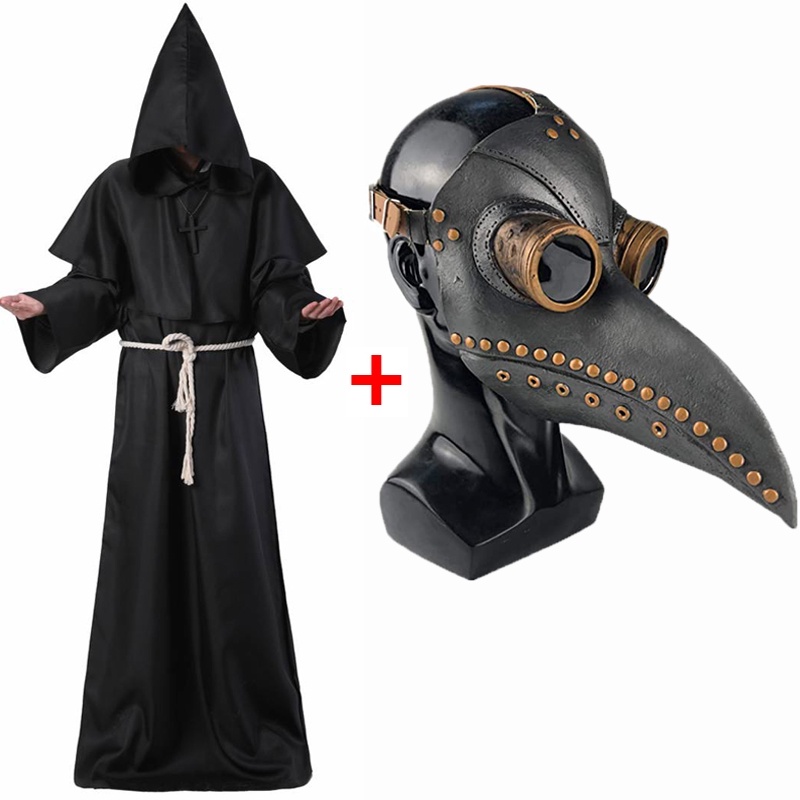 Fantasia Masculina Adulto Steampunk Cosplay Black Halloween Carnaval