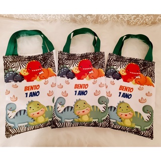 Sacolinhas Ecobag Lembrancinha Dino baby todos temas