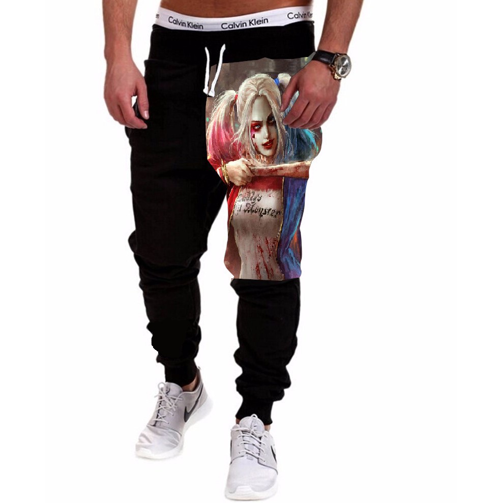 Calça Masculina de Moletom Estampada por Sublimação Arlequina Taco de Baseball A204