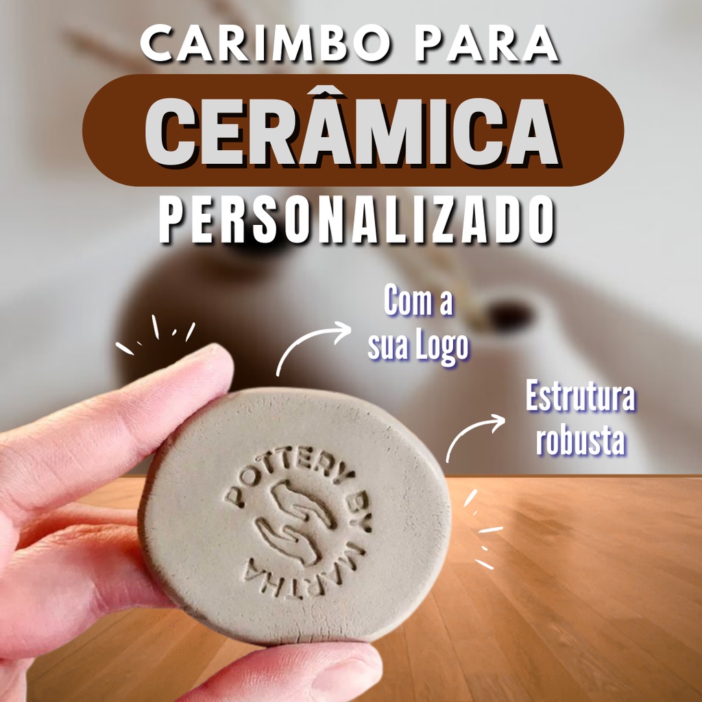 Carimbo para Ceramica - Personalizamos com a sua Logo - Feito em acrilico (alta resistencia)