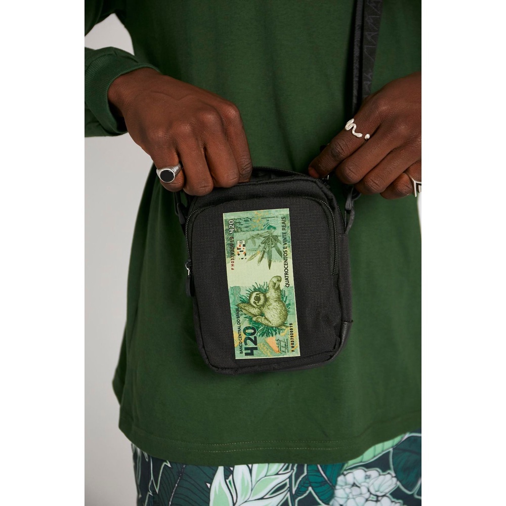 Shoulder Bag Chronic Mini Bolsa Lateral Nota Preta 420 - Acompanha ...