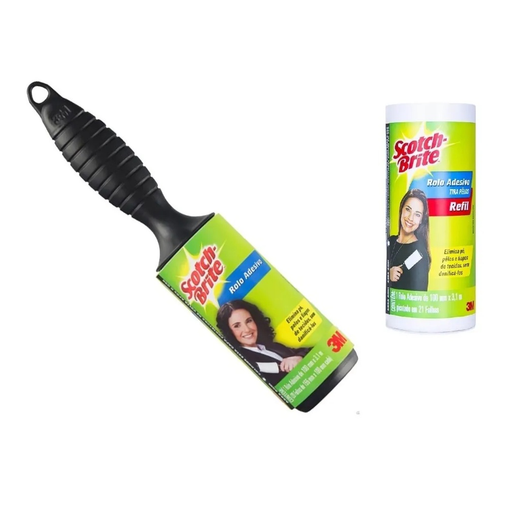 Tira Pelo Rolo Adesivo Original Scotch Brite 100x3,1 3m Com Refil