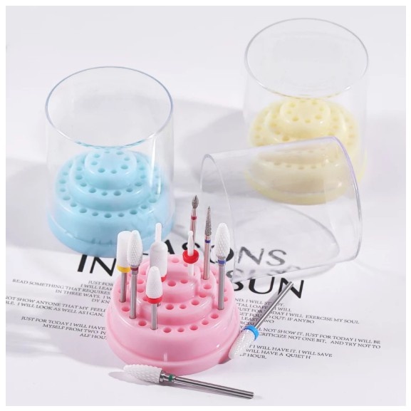 Mini Porta Brocas Suporte De Broca Para Lixar Unhas - Organizador E Expositor