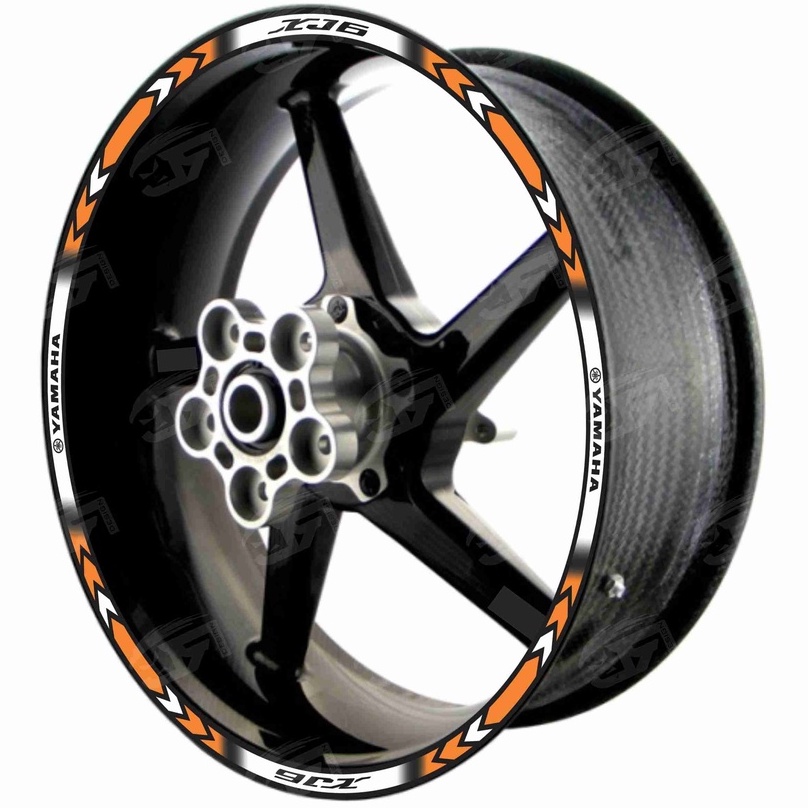 Adesivo Friso Refletivo Roda Moto Yamaha XJ6 XJ 6N XJ 6F XJ6N XJ6F M01 laranja