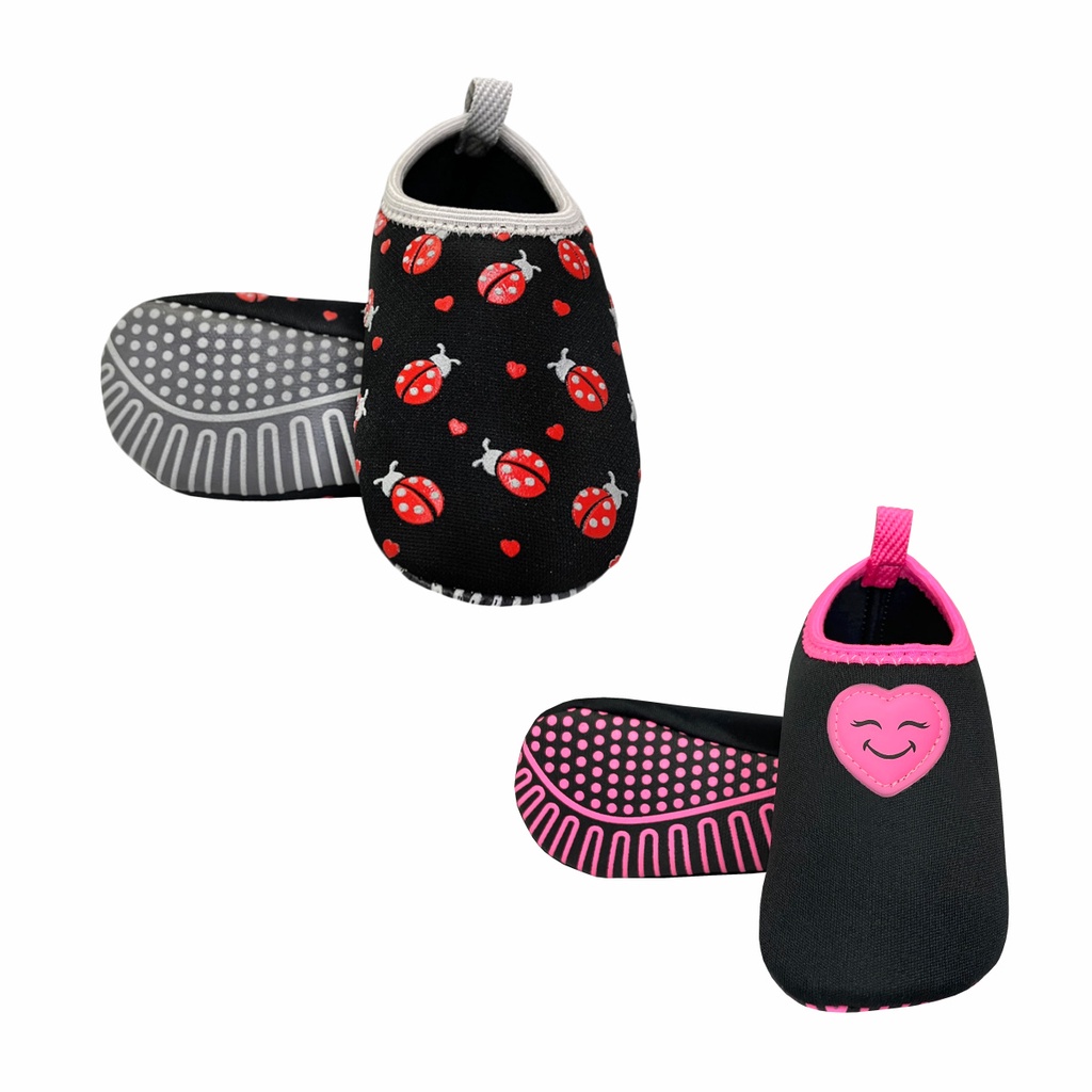 Kit Infantil Sapatilha Menina Antiderrapante Macia Meia Conforto Calce Fácil Magicc Kids S108/S101