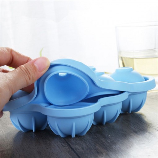 Forma de Gelo DANTAS Silicone Bola Redonda Whisky 4 ou 6 Esferas Molde de Gelo Drinks Bar Bebida Flexível — imagem 2 de 2