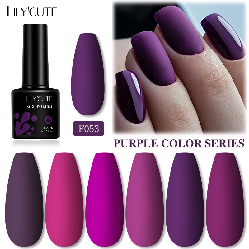 LILY'CUTE 7ML Gel De Esmalte De Unhas De Imersão UV LED Polimento Puro Cor Molho Vernizes Base De