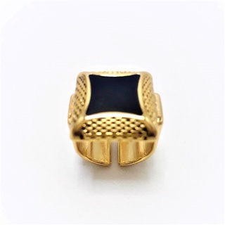 anel masculino ajustavel Anel Bloc BLCK/ anel masculino feminino banhados prata ouro 18k / anéis masculino feminino