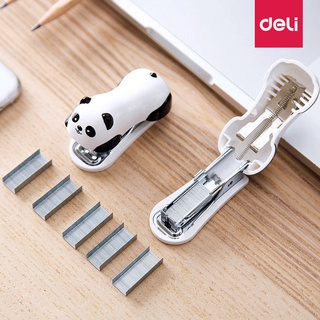 Novo Pacote 1 Pc Mini Grampeador Set Panda Dos Desenhos Animados Para Aprender A Escola Papelaria Escritório Suprimentos Clipe De Papel Titular
