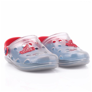 Babuche Infantil Wboys Pop Clear Kids - Transparente/Marinho/Vermelho em Oferta na Shopee
