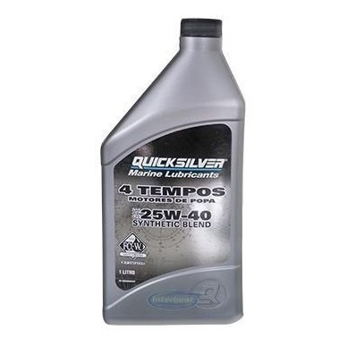 Oleo Original quicksilver 4 tempos 25w40 Motor Popa Centro Mercury Mercruiser 1 litro