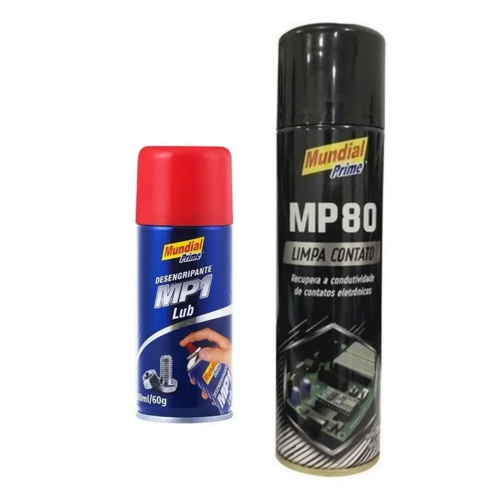 Kit Desengripante Spray 100ml - Limpa contato mp80 300ml