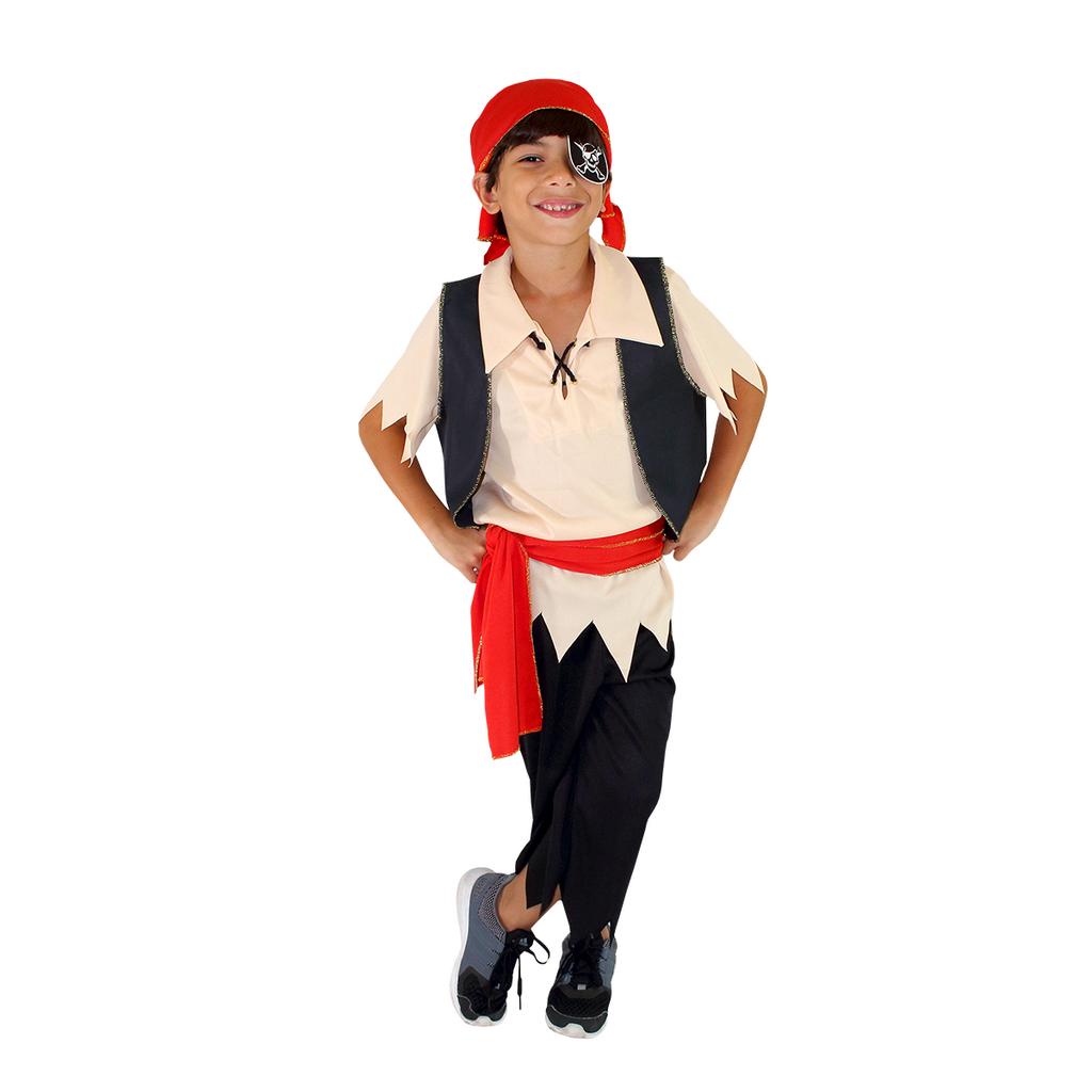 Fantasia Pirata Infantil Masculino Halloween