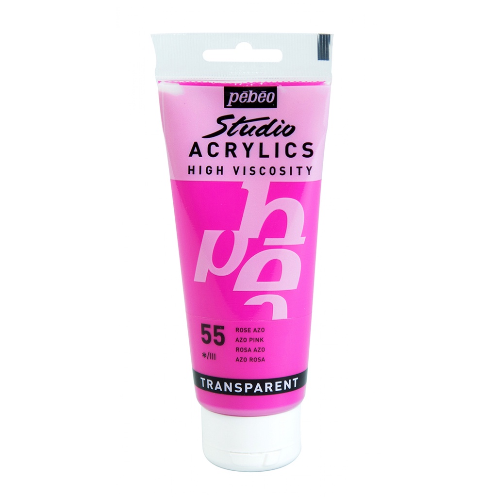 ACRILICA PEBEO STUDIO HV  100ML 55 ROSA AZO 831055