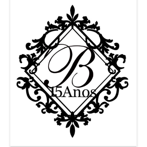 Brasão Decoração em mdf para Painel Casamento 65cm B27