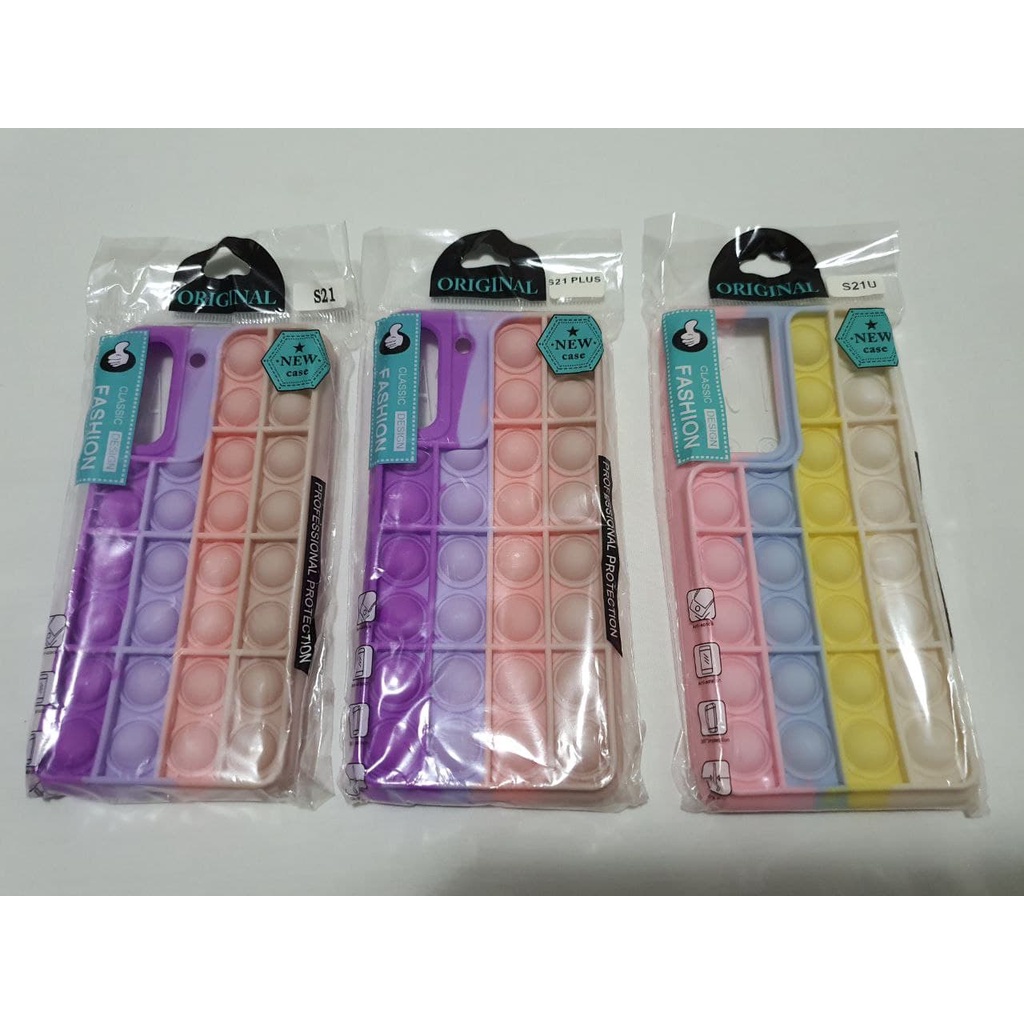 Pop It Capa de telefone alívio de estresse push pop bolha fidget brinquedos capa protetora