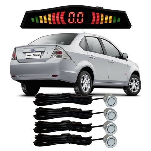 Sensor De Estacionamento Ré Fiesta Todos Os Modelos Prata em Oferta na Shopee