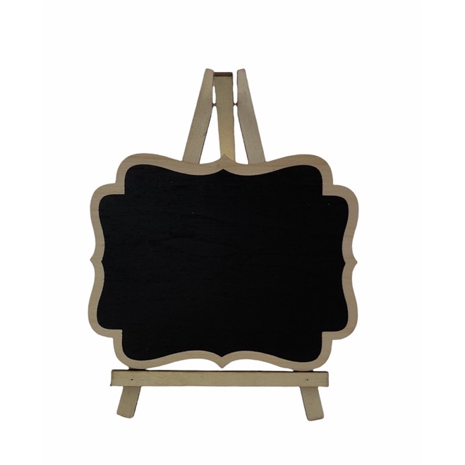 Porta Recado Lousa De Madeira Cavalete
