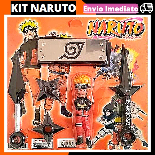 Kit Completo do Naruto / Boneco do Naruto/ Kunai/Shuriken/Bandana