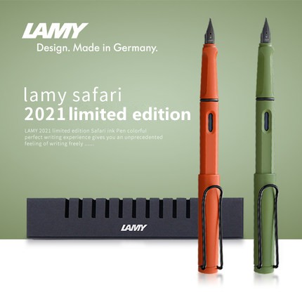 Entrega No Mesmo Dia Caneta-Tinteiro LAMY Safari 2021 Edição Especial Terra Red Savannah Green
