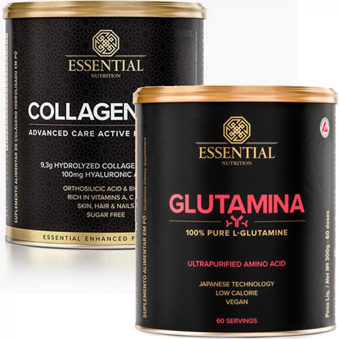Kit Collagen Skin Verisol (330g) + Glutamina 100% Pura (300g) - Essential Nutrition-Cranberry