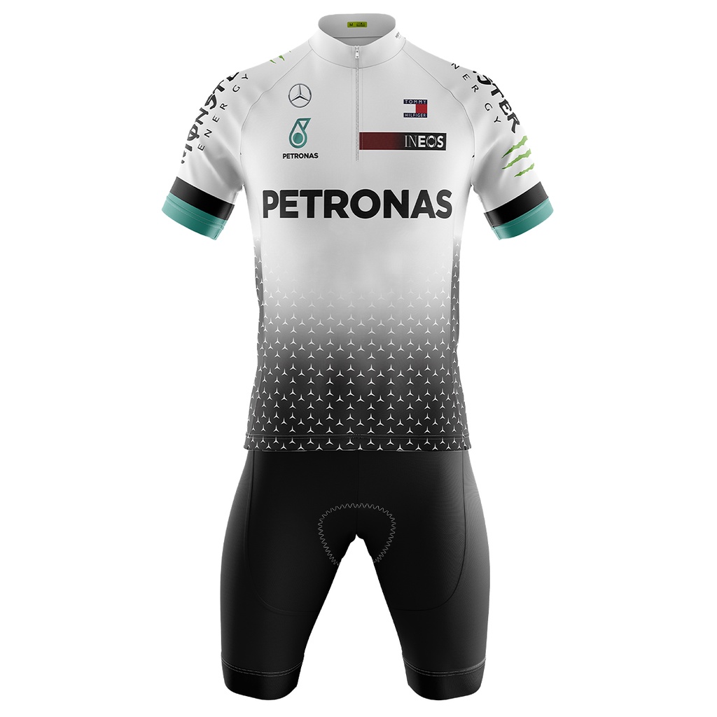 Conjunto Para Ciclista Bermuda e Camisa MTB Petronas Protecao UV 50+